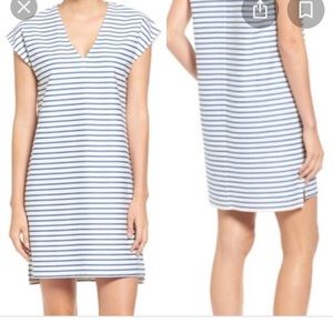 Madewell vacances dress - blue stripe size medium